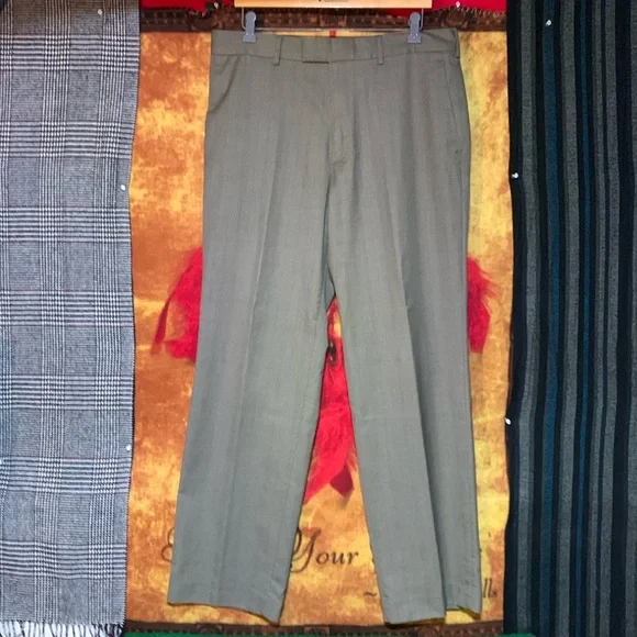 Axist | Pants | Axistmens Green Plaid Polyrayon Blend Pleated Dress Pants |  Poshmark